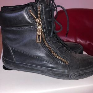 Schutz Zip Up Athletic Shoes Black